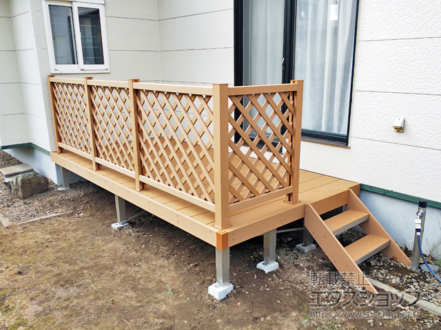 北海道恵庭市ののウッドデッキ マージウッドデッキ 施工例