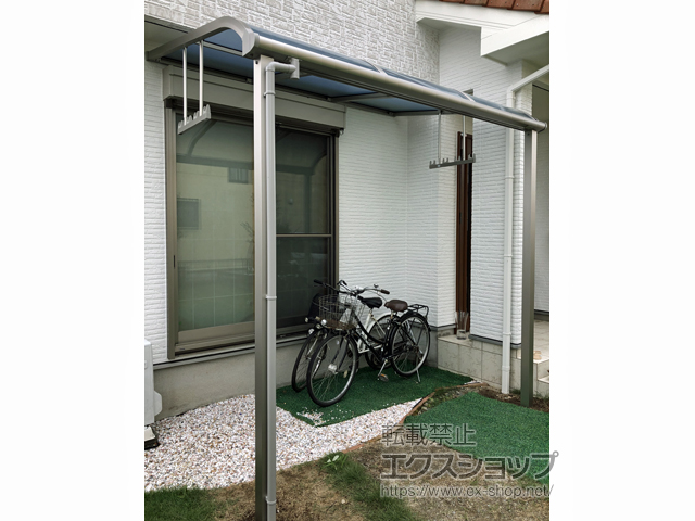 福岡県久留米市ののテラス屋根 ソラリア R型 テラスタイプ 単体 積雪〜20cm対応 施工例