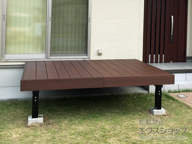 岡山県岡山市ののウッドデッキ 彩木 あやぎ ハイブリットガーデンデッキ 幕板勝ち仕様 施工例