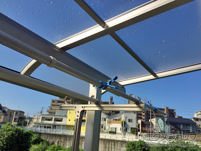埼玉県和光市ののバルコニー・ベランダ屋根 プレシオステラスII R型 屋根タイプ 単体 積雪〜20cm対応 施工例