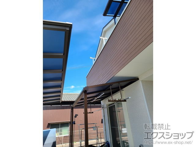 兵庫県加古川市ののテラス屋根 プレシオステラスII F型 テラスタイプ 単体 積雪〜20cm対応 施工例
