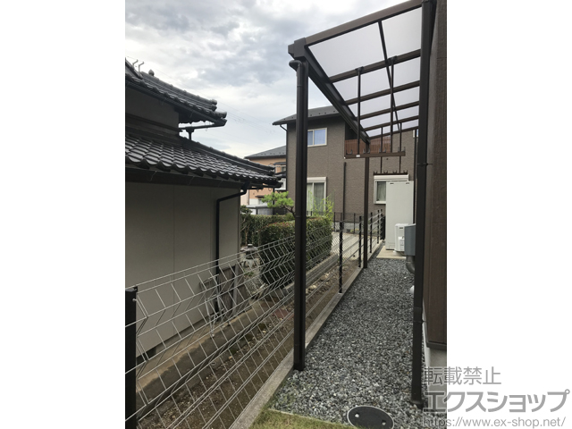 京都府福知山市ののテラス屋根 ソラリア F型 テラスタイプ 単体 積雪〜20cm対応 施工例