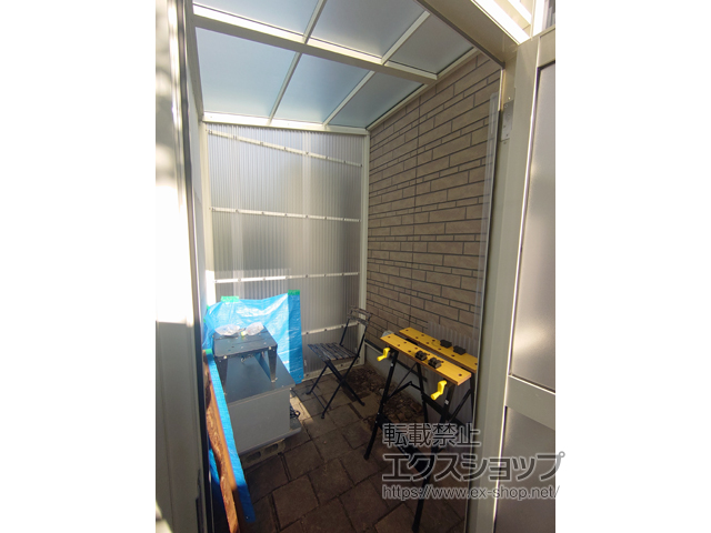 奈良県奈良市ののストックヤード スピーネストックヤード  F型 波板タイプ ヤード仕様 積雪〜20?対応 施工例