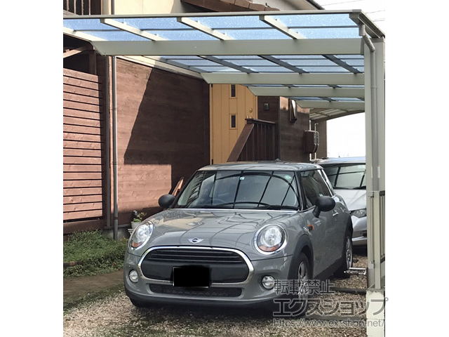 岡山県岡山市ののカーポート ソリッドポート 縦連棟 積雪〜20cm対応 施工例