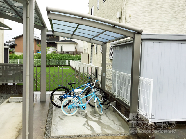 香川県高松市ののサイクルポート・駐輪場 ネスカRミニ (ラウンドスタイル) 積雪〜20cm対応 施工例