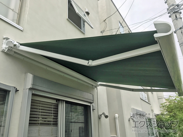 神奈川県茅ヶ崎市ののオーニング・日よけ マルキルックス 990 スタイリッシュモデル 手動式 施工例