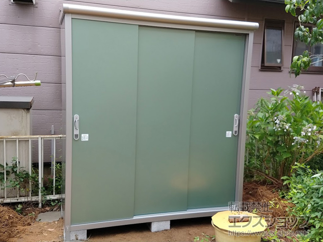 千葉県山武市のの物置・屋外倉庫 エスモ 一般型 1797×750×1959（ESE-1807A） ESE-1807A-EG 施工例