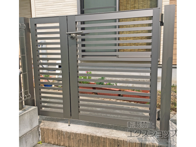 千葉県八千代市のの門扉 開き門扉AB YR3型 親子開き 施工例