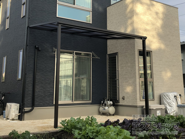 栃木県河内郡上三川町ののテラス屋根 ソラリア F型 テラスタイプ 単体 積雪〜20cm対応 施工例