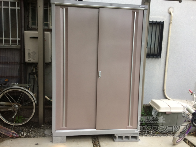 大阪府寝屋川市のの物置・屋外倉庫 シンプリー 一般型 1320×755×1903（MJX-137E-P） MJX-137E-P-AR 施工例