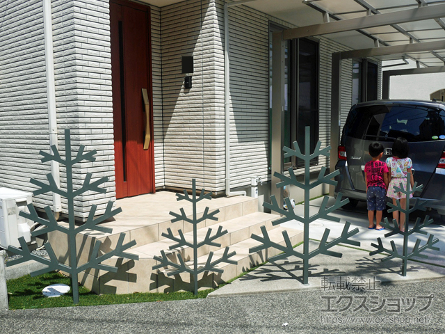 静岡県静岡市ののフェンス・柵 S・ボーダー momi(モミ) 固定支柱タイプ 施工例