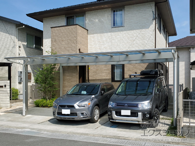 三重県員弁郡東員町ののカーポート エフルージュ トリプル FIRST 積雪〜20cm対応 施工例