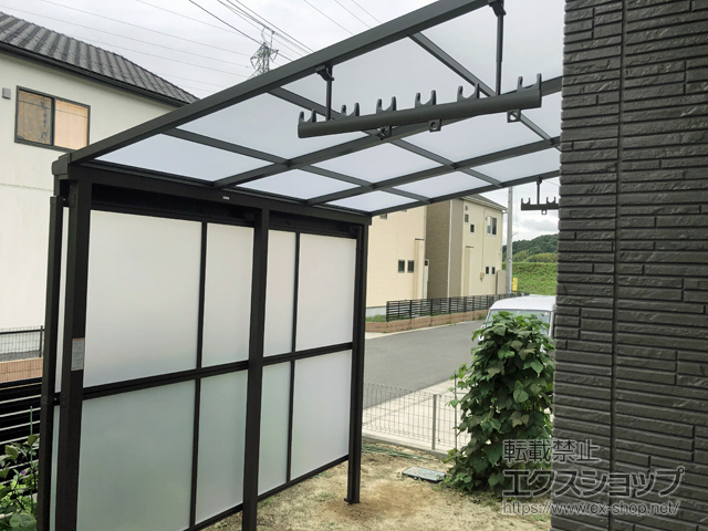 福島県いわき市ののテラス屋根 スピーネ F型 テラスタイプ 単体 積雪〜20cm対応 施工例