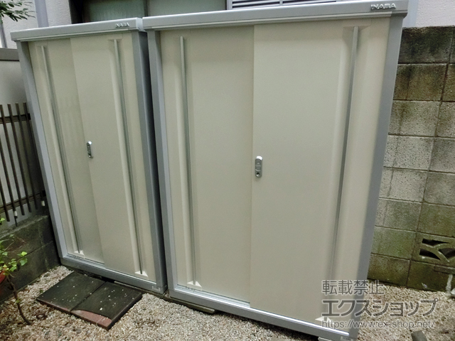 東京都品川区のの物置・屋外倉庫 シンプリー 一般型 1100×615×1603（MJX-116D-P） MJX-116D-P-FW 施工例