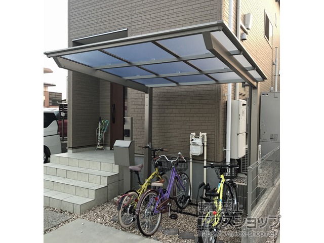 愛知県半田市ののサイクルポート・駐輪場 ネスカFミニ (フラットスタイル) 積雪〜20cm対応 施工例