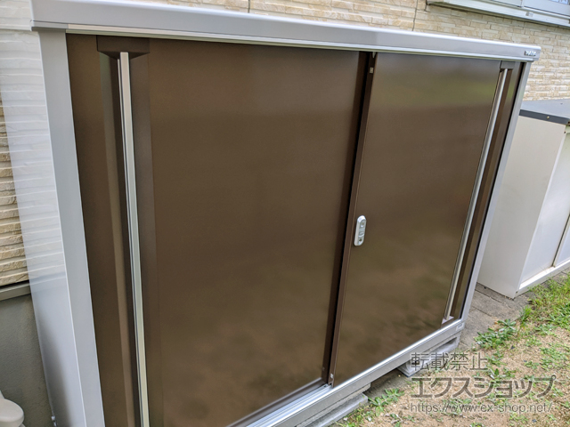 香川県高松市のの物置・屋外倉庫 シンプリー 一般型 1740×515×1303 MJX-175C-P-TB 施工例