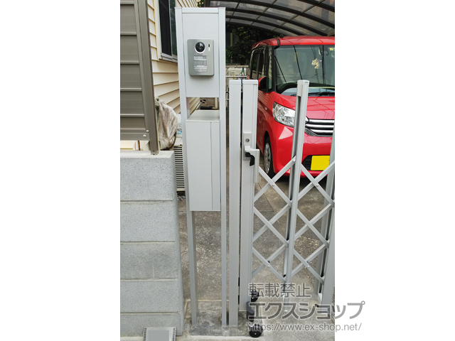 東京都立川市のの機能門柱・ポスト アクシィ2型 機能門柱 メーカーカタログ組み合わせ例-１ 施工例