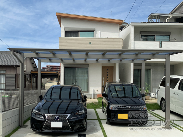 愛知県名古屋市ののカーポート ソリッドポート ワイド 積雪〜20cm対応 施工例