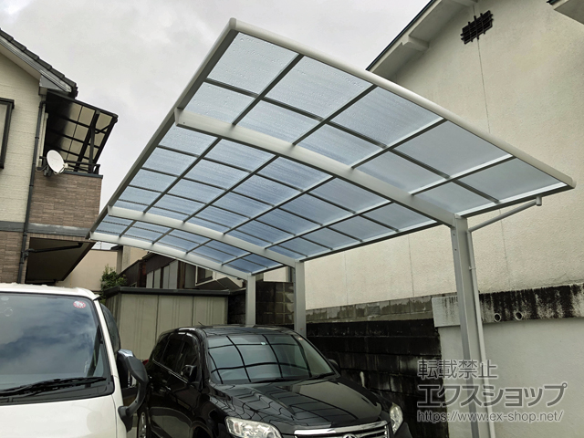 広島県広島市ののカーポート ネスカR (ラウンドスタイル) 延長 積雪〜20cm対応 施工例
