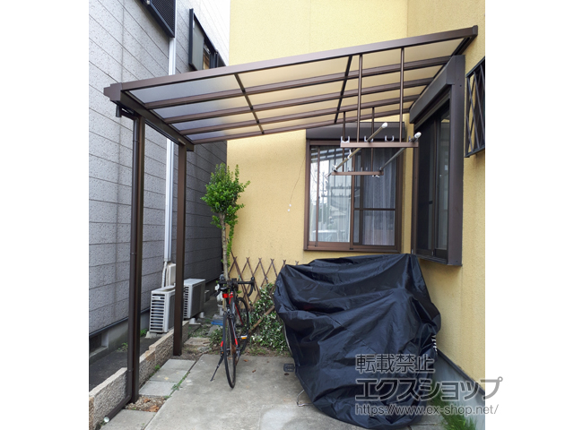 大阪府堺市ののテラス屋根 ソラリア F型 テラスタイプ 単体 積雪〜20cm対応 施工例