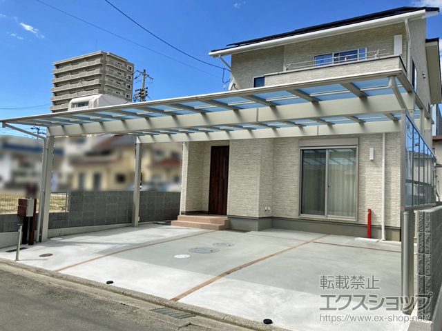 愛媛県松山市ののカーポート エフルージュ トリプル FIRST 積雪〜20cm対応 施工例