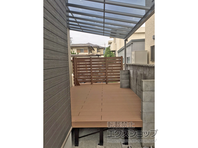 香川県高松市ののテラス屋根 ソラリア F型 テラスタイプ 単体 積雪〜20cm対応 施工例