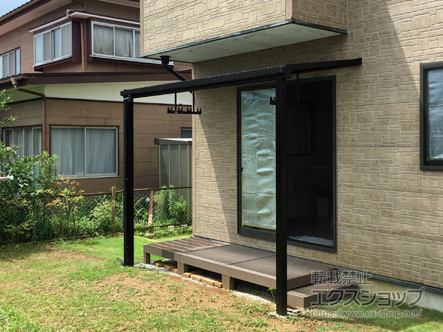 千葉県山武郡芝山町ののテラス屋根 ソラリア F型 1500 テラスタイプ 単体　積雪〜50cm対応 施工例