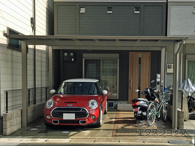 京都府京都市ののカーポート ソリッドポート ワイド 積雪〜20cm対応 施工例