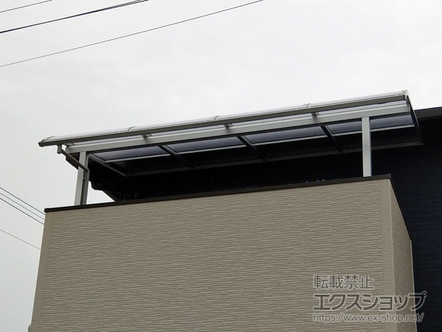 宮崎県延岡市ののバルコニー・ベランダ屋根 ソラリア R型 屋根タイプ 単体 積雪〜20cm対応 施工例