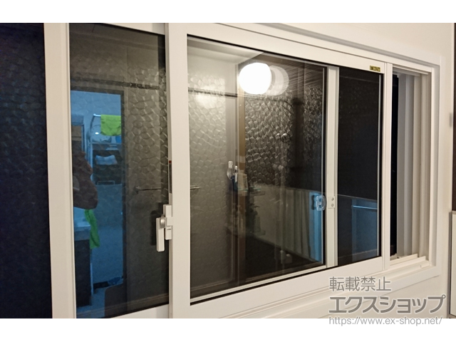 福岡県久留米市のの二重窓（内窓） インプラス ダストバリア仕様 引違い窓 浴室仕様 ユニットバス納まり 2枚建 施工例