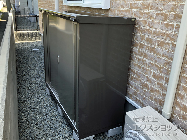 和歌山県和歌山市のの物置・屋外倉庫 ナイソーシスター　1520×580×1303 KMW-156C-P-NG 施工例