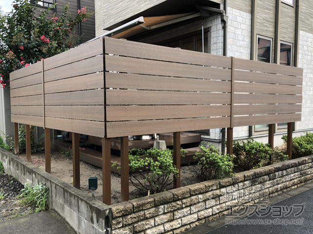 東京都世田谷区ののフェンス・柵 プラドフェンス ジョイントあり仕様 高尺タイプ 隙間10mm 施工例