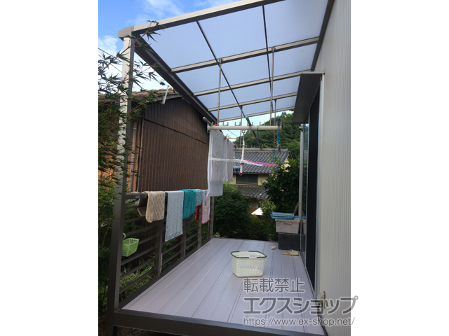 広島県尾道市ののテラス囲い・サンルーム サニージュ F型 オープン納まり ランマ無 積雪〜20cm対応 施工例