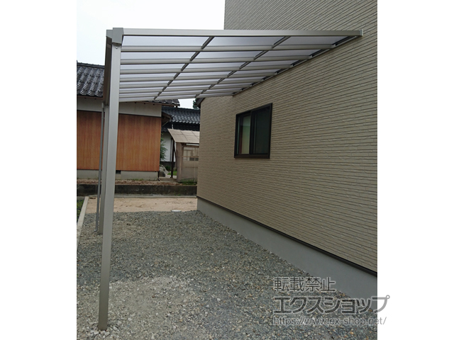 島根県松江市ののテラス屋根 ソラリア F型 テラスタイプ 単体　積雪〜20cm対応 施工例