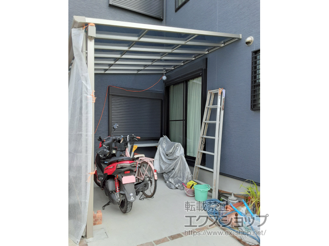 大阪府高槻市ののテラス屋根 ソラリア F型 テラスタイプ 単体 積雪〜20cm対応 施工例