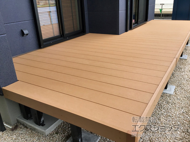 福岡県糟屋郡須惠町ののウッドデッキ リウッドデッキ 200 施工例