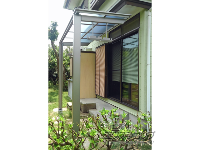 千葉県館山市ののテラス屋根 フーゴF 独立テラスタイプ 単体 積雪〜20cm対応 施工例