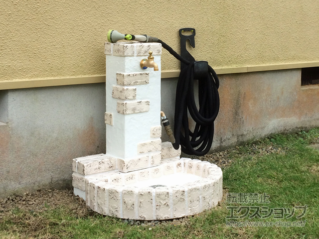 千葉県勝浦市のの立水栓・ガーデンシンク 立水栓ユニット レトロブリックタイプ 施工例