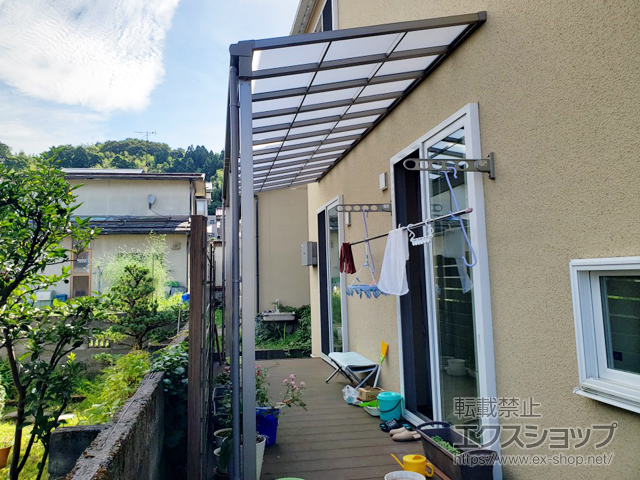 石川県金沢市ののテラス屋根 スピーネ F型 3000 テラスタイプ 連棟 積雪〜100cm対応 施工例