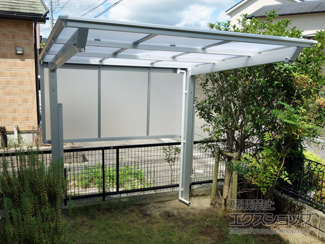 愛知県岡崎市ののサイクルポート・駐輪場 ネスカFミニ (フラットスタイル) 積雪〜20cm対応 施工例