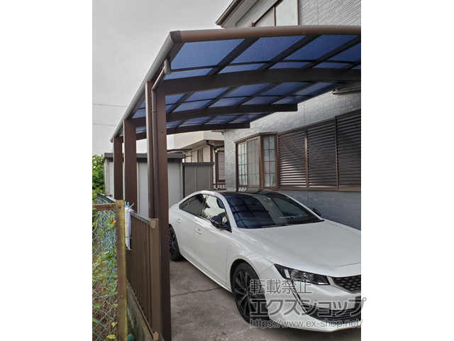 千葉県松戸市ののバルコニー・ベランダ屋根 プレシオステラスII R型 屋根タイプ 単体 積雪〜20cm対応 施工例