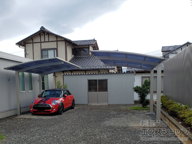 山梨県甲斐市ののカーポート プレシオスポート 積雪〜20cm対応 施工例