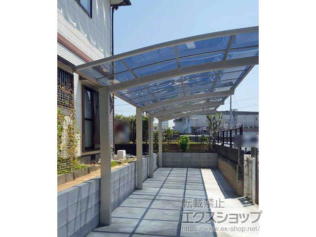 福岡県朝倉郡筑前町ののカーポート プレシオスポート 縦連棟 積雪〜20cm対応 施工例