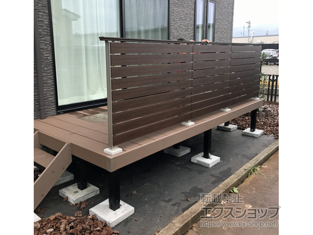 新潟県長岡市ののウッドデッキ リウッドデッキ 200 施工例