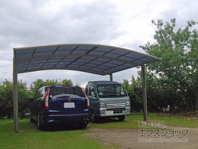 長崎県松浦市ののカーポート ネスカR (ラウンドスタイル) ワイド 積雪〜20cm対応 施工例