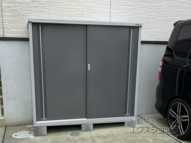 神奈川県逗子市のの物置・屋外倉庫 シンプリー 一般型 1740×615×1603（MJX-176D-P） MJX-176D-P-PG 施工例