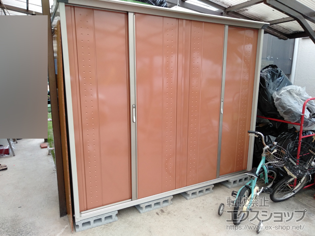 岡山県笠岡市のの物置・屋外倉庫 グランプレステージジャンプ 2247×900×1900（GP-229A-F） GP-229A-F-TR 施工例