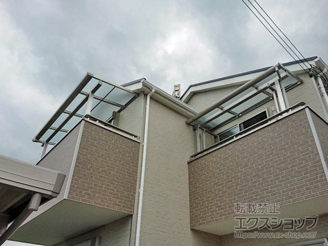 奈良県北葛城郡広陵町ののバルコニー・ベランダ屋根 ソラリア F型 屋根タイプ 単体 積雪〜20cm対応 施工例