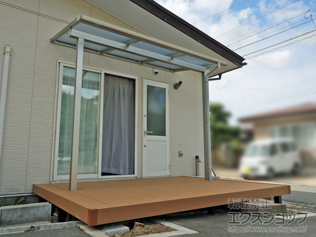 長野県須坂市ののテラス屋根 ソラリア F型 テラスタイプ 単体 積雪〜20cm対応 施工例