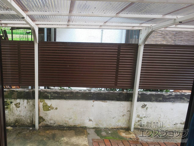 大阪府枚方市ののフェンス・柵 ミエーネフェンス 目隠しルーバータイプ 自由柱施工 施工例